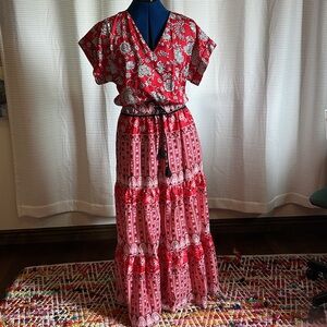Ralph Lauren red paisley dress